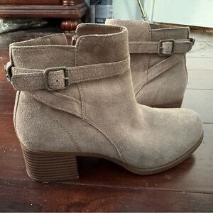 Koolaburra Taupe Suede Ankle Booties